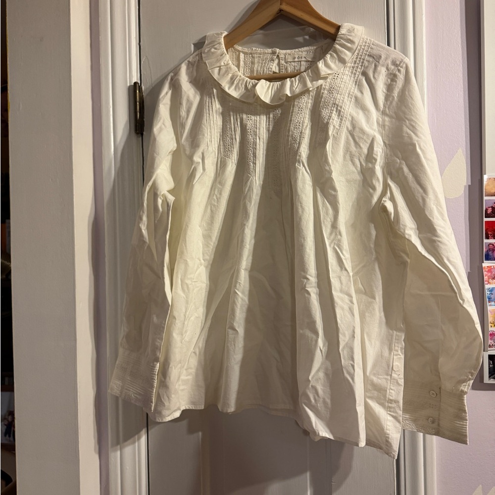 Doên Ruffled Collar blouse NWOT tried on but never worn!